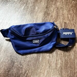 The Foldie Belt Bag Unisex OS Navy Blue Nylon Travel Fanny Pack Crossbody Waist